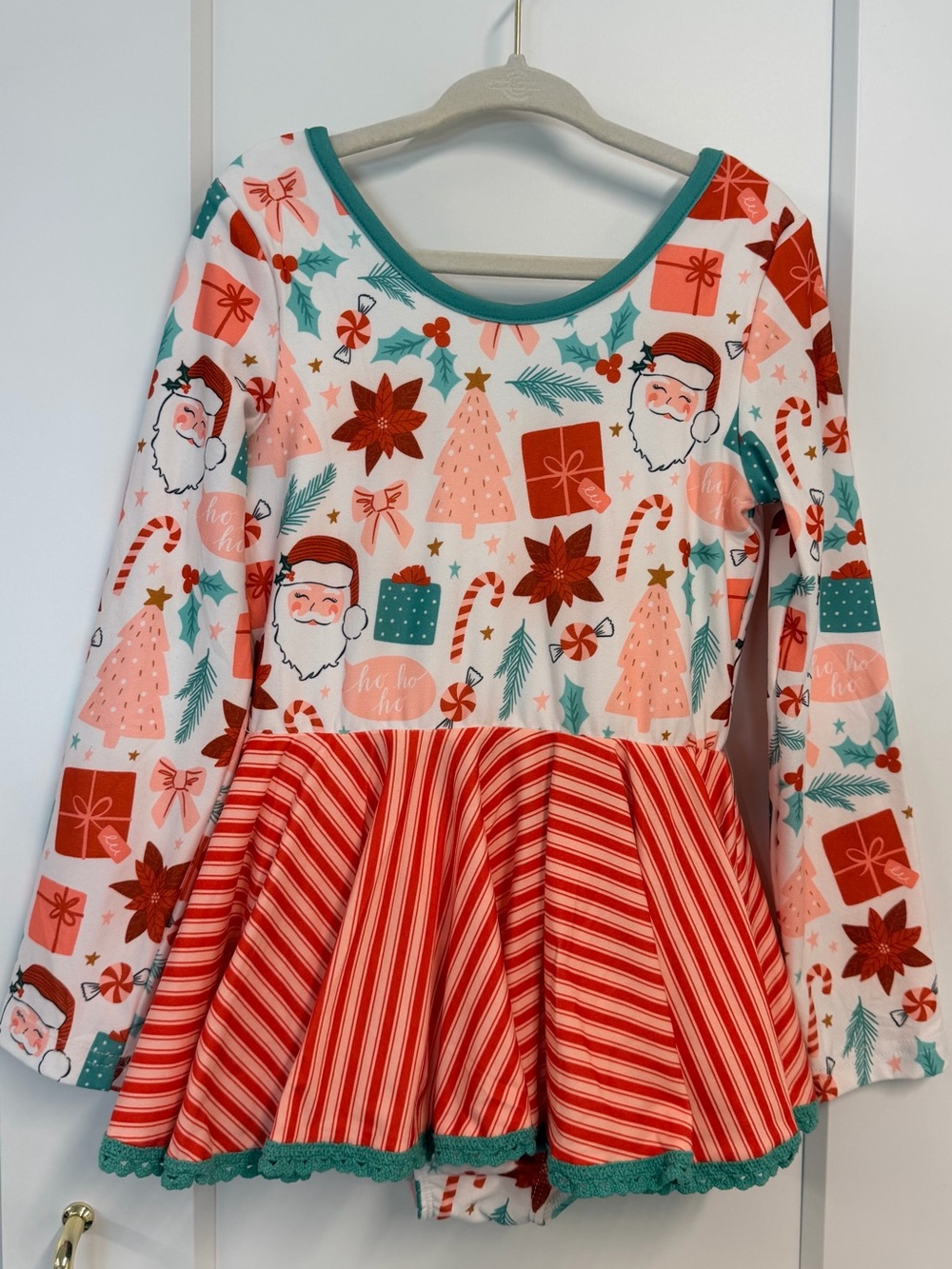 Cheeky Plum Farrah Leotard Dress - Christmas Print NWOT